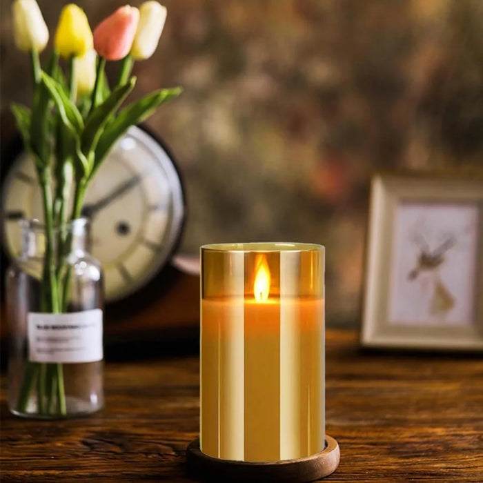 3-piece LED Flameless Candles with Remote Control for Weddings, Parties & Home Decor