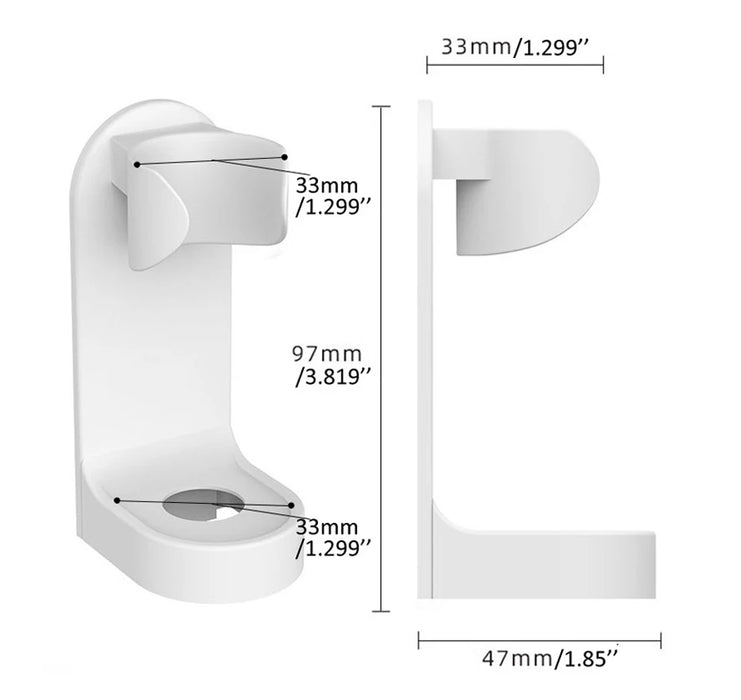 Wall-Mounted Electric Toothbrush Holder — Traceless ABS Stand, Fits Most Electric Brushes