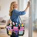 Large Cleaning Caddy Tote with Support Board & Multi-compartment Organiser