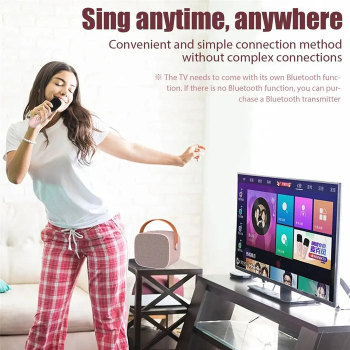 Miwayer Mini Karaoke Machine - 1/2 Wireless Microphone, Fun Toys, Christmas Birthday Gifts - Ideal for Adults and Kids
