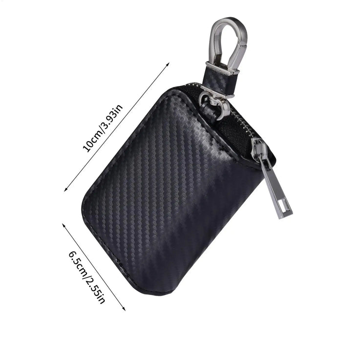 Key Fob Signal-Blocking Pouch — PU Leather Faraday Case, Anti‑Theft