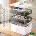 3-Tier Medicine Organiser – Leak‑Resistant Family Emergency Pill Box (Compact, Flip‑Top)