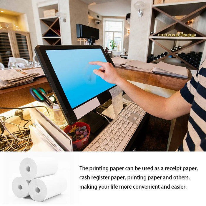 Instant Printer & Kids Camera - 57*25mm White Thermal Paper, Pack of 10 Replacement Accessories - Ideal for Children's Photography and Creative Projects