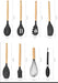 12-Piece Silicone Kitchen Utensil Set with Wooden Handles, Non-Stick