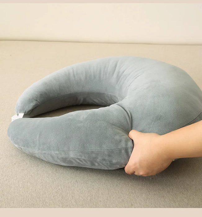 U‑Shape Reading & Gaming Cushion — Crochet Tatting Arm Support for TV, Desk & Travel