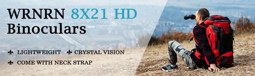 Mini 8x21 Compact Binoculars for Concerts, Sports & Birdwatching