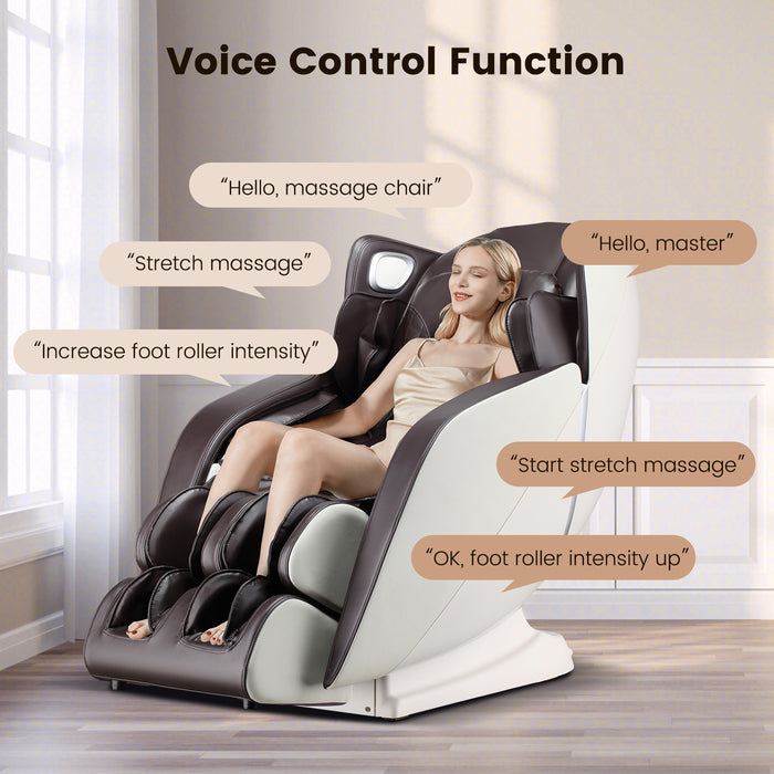 Full Body Zero Gravity SL Track Electric Shiatsu Massage Chair-