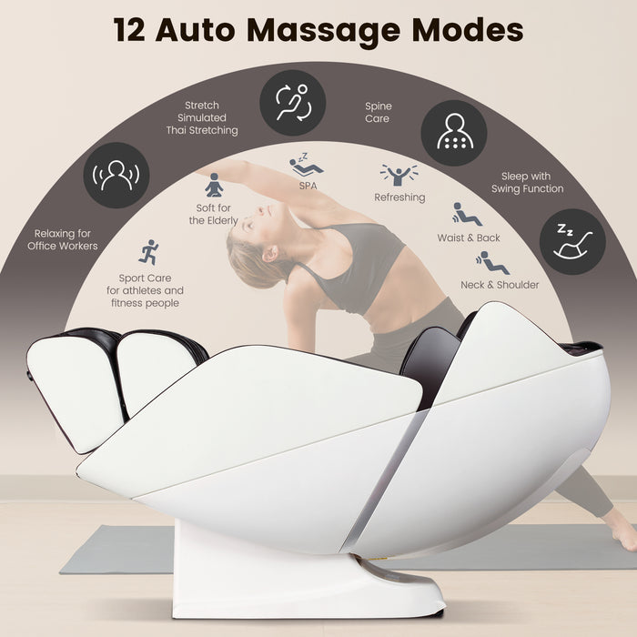 Full Body Zero Gravity SL Track Electric Shiatsu Massage Chair-