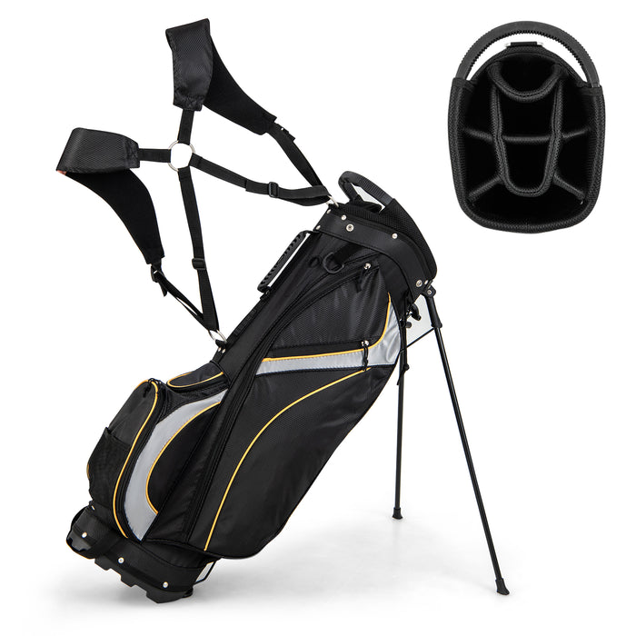Golf Stand Bag with 8 Way Dividers and 7 Zippered Pockets