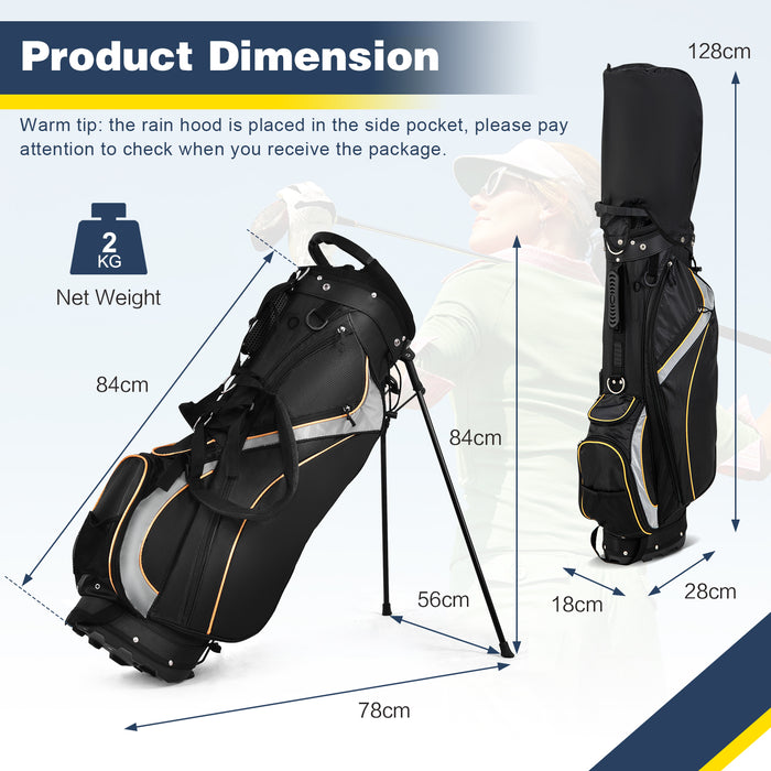 Golf Stand Bag with 8 Way Dividers and 7 Zippered Pockets