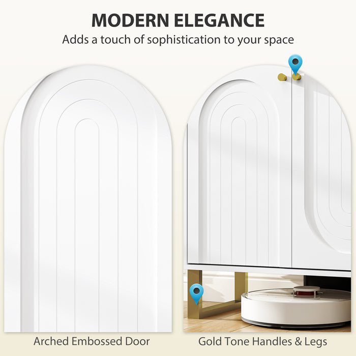 HOMCOM 2-Door Sideboard Storage Cabinet - White