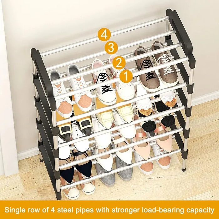 Multi-layer Dustproof Shoe Rack — 3–7 Tier Space-saving Organiser
