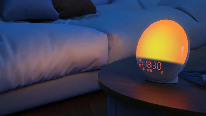 Wake Up Light Alarm Clock — Sunrise/Sunset Simulation, FM Radio & Night Light