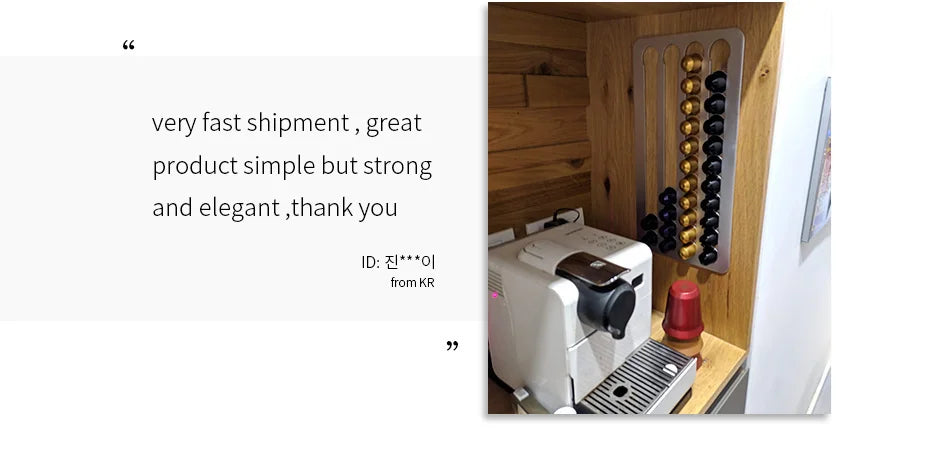 Rotating Coffee Capsule Tower – Aluminium Pod Holder for 24 or 40 Nespresso Original Capsules
