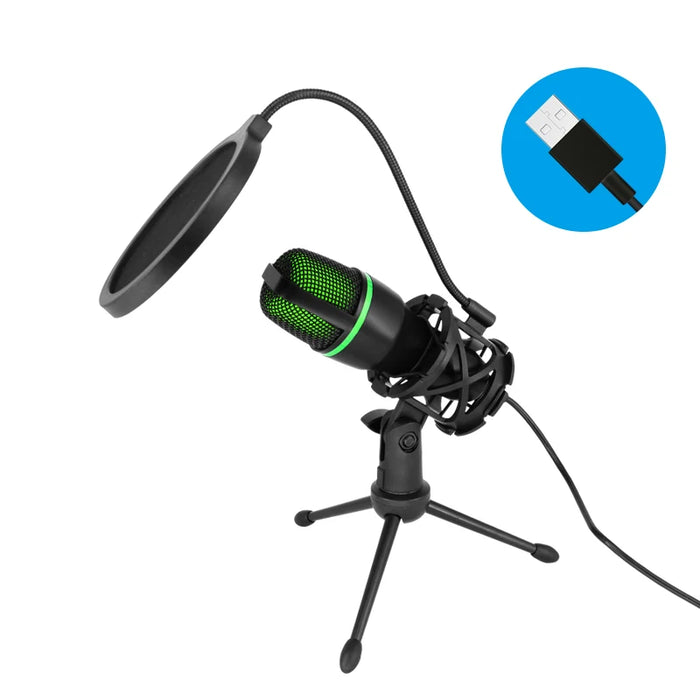 USB Condenser Microphone for PC & Laptop — Streaming, Podcasts, Gaming, Vocals