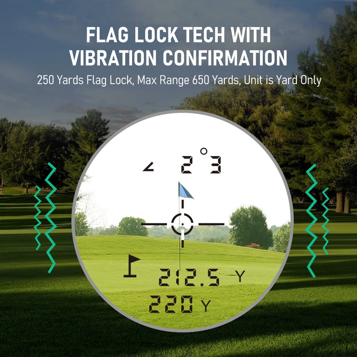 Range Finder with Slope Compensation, Flag Lock & Vibration – 6x, USB‑C Rechargeable