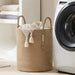 Large Tall Foldable Woven Storage Basket — Cotton-Rope Laundry Hamper