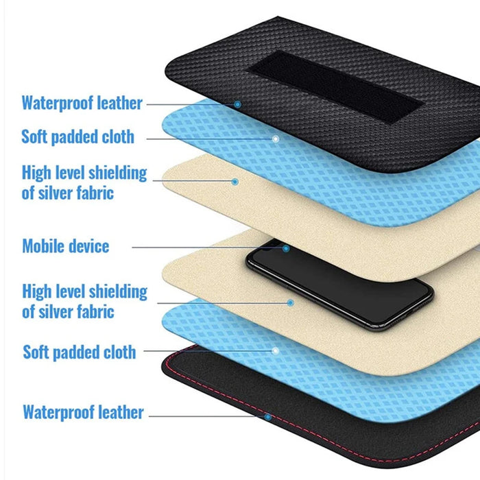 Faraday Key Signal Blocking Pouch – Signal Blocker for Car Keys & Phones, Carbon Fibre