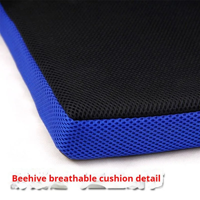 Wheelchair Backrest Cushion — Breathable, Slip-Resistant Posture Support (45×41×5cm, Blue)