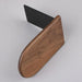 Walnut Desktop Bookend with Iron Plate