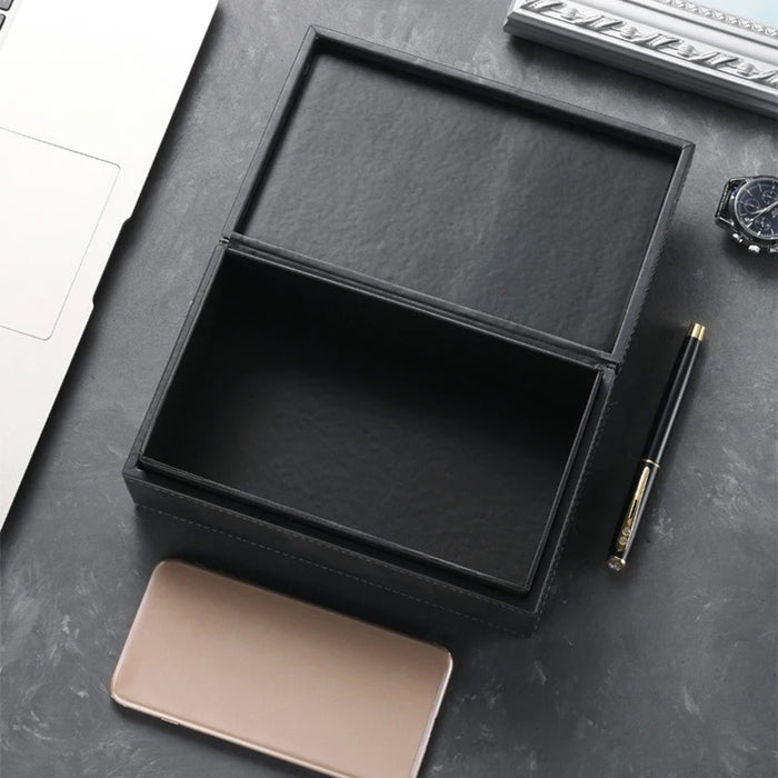PU Leather Faraday Box for Car Keys – RFID Signal‑Blocking Key Fob Protector