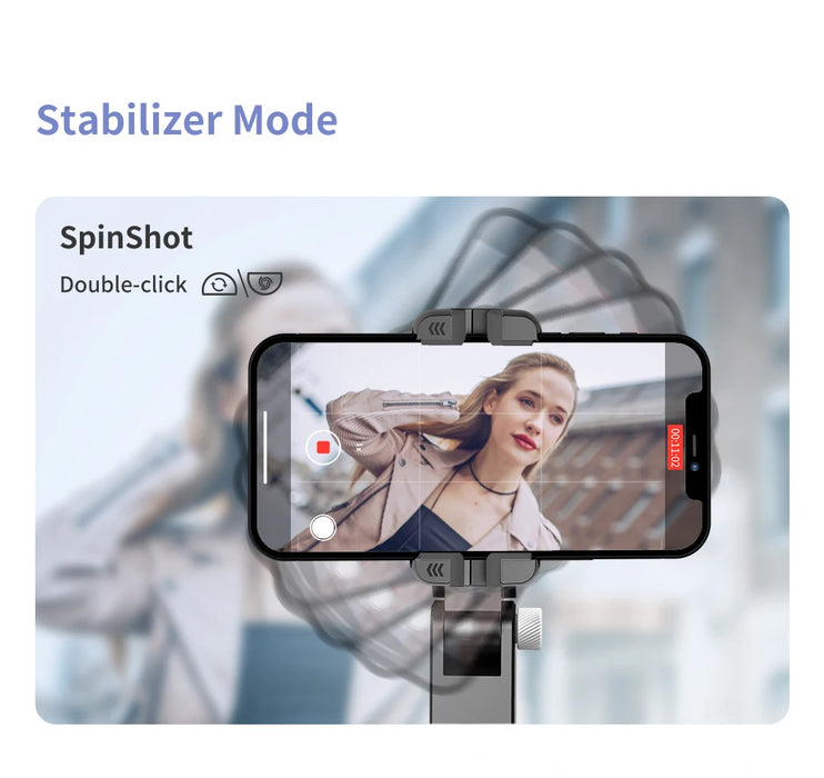 Q18 360° Follow-Tracking Gimbal — Selfie Stick Tripod with Fill Light for iPhone & Smartphones