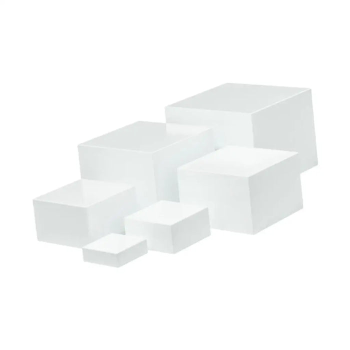 6‑piece Acrylic Buffet Risers — Stackable Hollow‑Bottom Displays for Cupcakes & Desserts