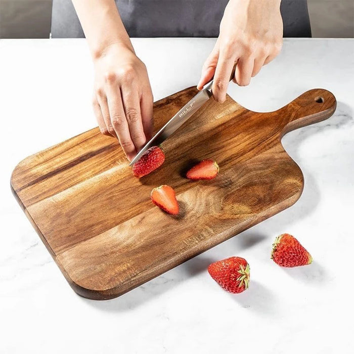 Acacia Wood Cutting Board 16 x 12 in (approx 41 x 31 cm) — Hand‑Carved Charcuterie & Chopping Board
