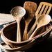 9-Piece Teak Wooden Kitchen Utensil Set with Holder