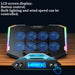 RGB Laptop Cooling Pad for 12–18 inch Laptops — 8 Fans, 3500 RPM, LCD Speed Control, 2 USB Ports