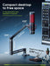 Adjustable Low‑Profile Microphone Boom Arm with Cable Management — Extended Riser (Fits AM8, K688, A8)