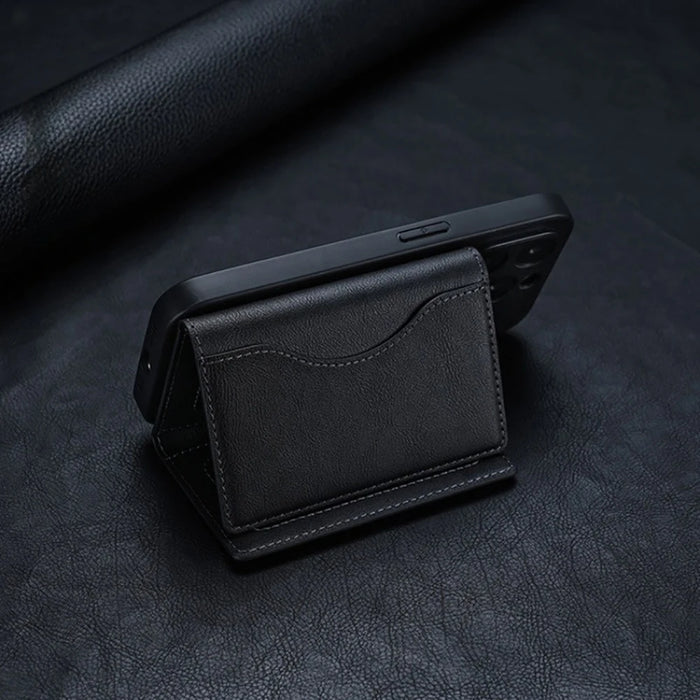 Trifold Magnetic PU Leather MagSafe Card Wallet for iPhone 16/15 Pro/Max/Plus/Mini