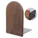 Walnut Desktop Bookend with Iron Plate
