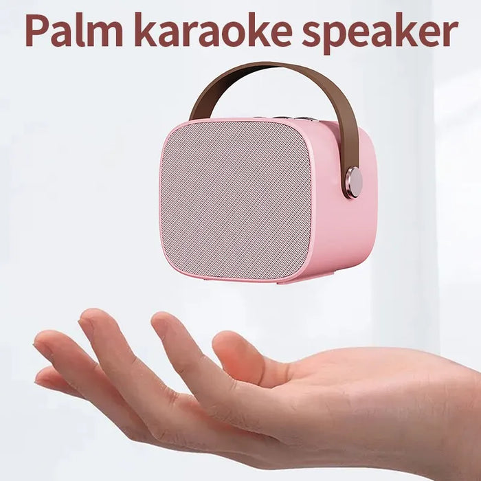 Wireless Bluetooth Mini Karaoke Speaker - 1-2 Microphones, Music Player, Karaoke Machine with Subwoofer - Perfect for Parties and Family Entertainment