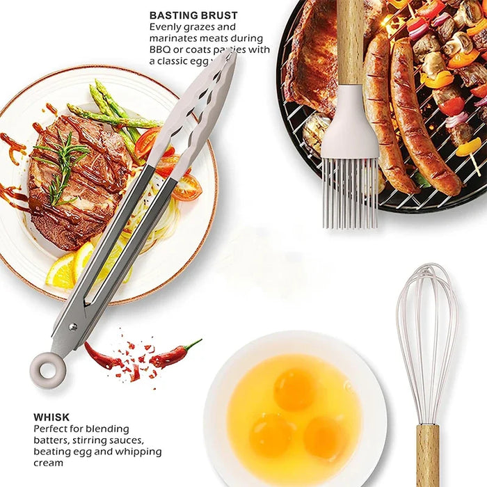 36-piece Silicone Cooking Utensil Set with Holder