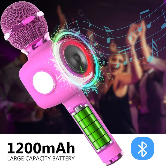 Karaoke Microphone Bluetooth Wireless Professional - Portable Singing Machine with Noise Reduction - Ideal for Home KTV Party and Gifts for Adults/Kids