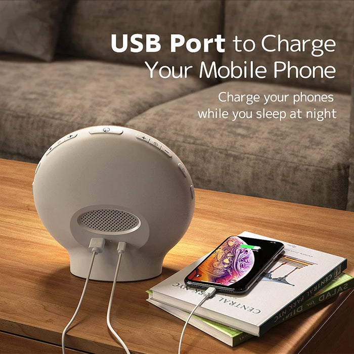 Wake Up Light Alarm Clock with Sunrise & Sunset, Dual Alarms, FM Radio, 7 Colours