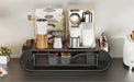 Coffee Pod Drawer Holder for K‑Cup – Metal Pull‑Out Storage with Side Baskets