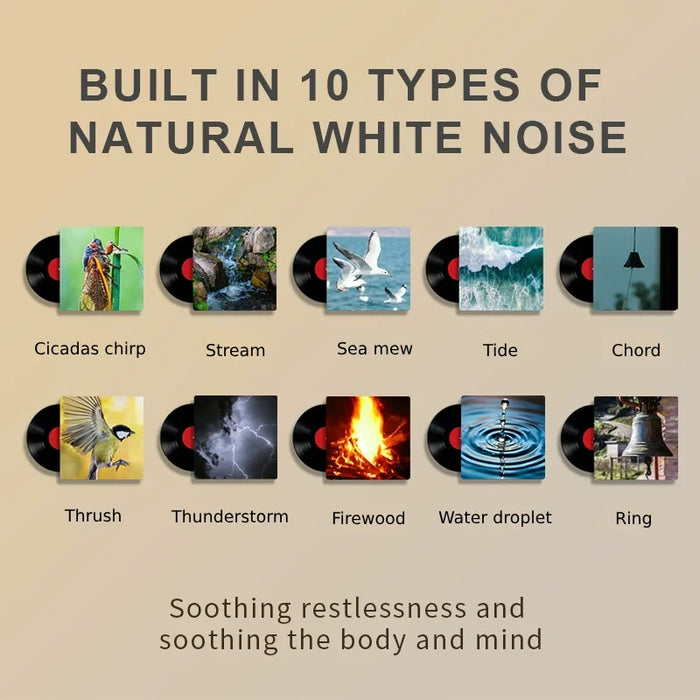 RGB Rechargeable White Noise Night Light — Touchable Sleep Lamp for Baby & Adults