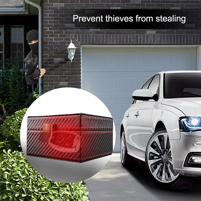 Faraday Box for Car Keys — Leather RFID Signal Blocker Case
