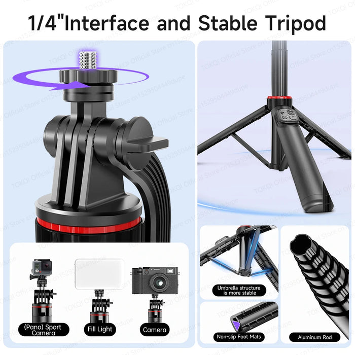 C22 AI Face-Tracking Handheld Gimbal Stabiliser — 3‑in‑1 Selfie Stick & Tripod for Smartphones
