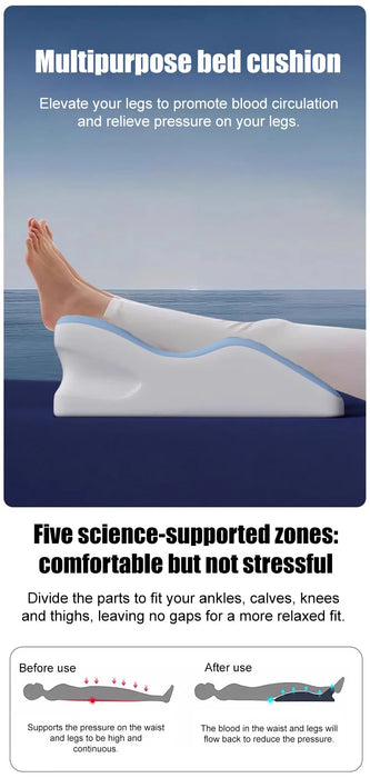Multifunctional Bed Lounger Pillow — Ergonomic Memory Foam Backrest for Sleeping, Reading & Phone Use