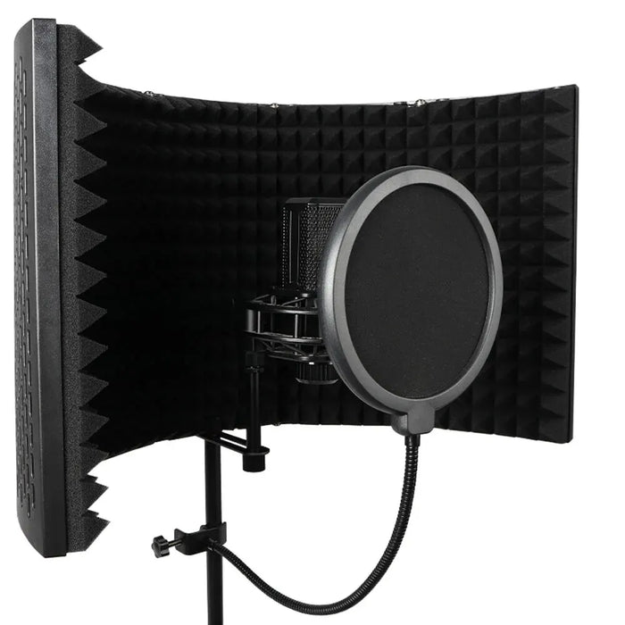 G-MARK 5 Panel - Professional Studio Recording Microphone Isolation Shield with Reflection Filters - Suitable for Any Condenser Mic Use