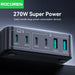 200W GaN 6-in-1 Desktop USB-C PD Charger — 4× USB-C, 2× USB-A