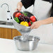2-Piece Stainless Steel Colander & Mixing Bowl Set — Rice Washer and Strainer