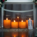 3-piece USB Rechargeable LED Pillar Candles with Remote & Timer