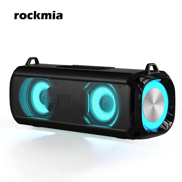 Rockmia EBS-045 - RGB LED Lights Speaker with Portable Wireless Bluetooth 5.0, Built-In Mic, TF Card Support - Ideal Music Player for Parties and Gatherings