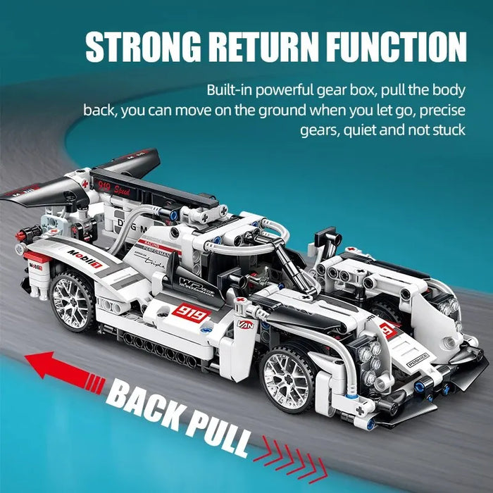 504PCS Building Blocks Racing Car 919 Racing Static Model Boy Assembled Toy Mold Willpower Collection Architectura Christmas