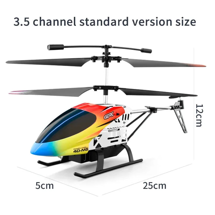 M5 - Remote Control Helicopter with Altitude Hold, 3.5 Channel, RC, Gyro and LED Light - Ideal Durable Drone Toy Gift for Aviation Enthusiasts