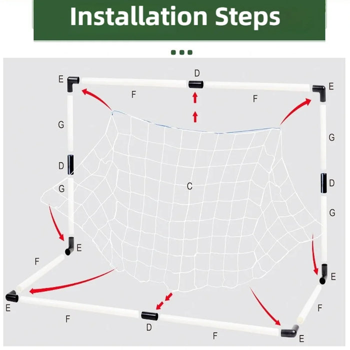 Foldable Children's Football Goal with Pump & Ball – Portable Soccer Set